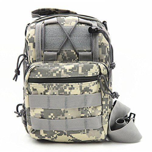 FAMI Outdoor Tactical Bag Backpack, Military Sport Bag Pack Sling Shoulder Backpack Tactical Satchel for Every Day Carry (ACU) - color: Acu