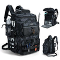 Goture Fishing Backpack, 900D Water-Resistant Tackle Bag with Rod Holders, Insulated Cooler Compartment, 55L Large Capacity Fishing Gear Storage for Saltwater&Freshwater Camping Hiking,Gifts for Men - color: A2:camo(without Tackle Boxes)