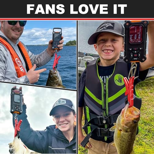 SNAIL TRAIL 4.6'' Fish Gripper, Digital Fishing Scale Hook Non-Puncture Replacement Clamp - Lip Grabber for Cull Tag. Tournament Bass Culling Beam Clip. (4 Pack) - color: Red-black