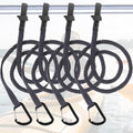 Kayak Paddle Leash Kayak Rod Leash, 3-7 ft Stretchable Strap Lanyard Rope for SUP,Kayak Fishing Accessories for Kayak and Paddles - color: Black 4 Pack