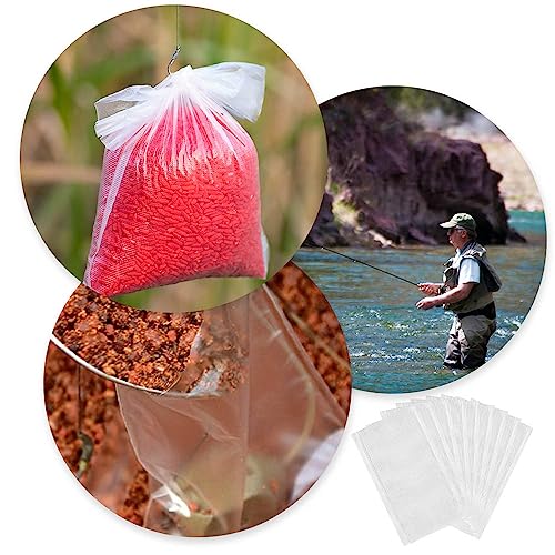 100 Pcs Water Soluble Baits PVA Bags for Solid Bait (7 * 15CM)