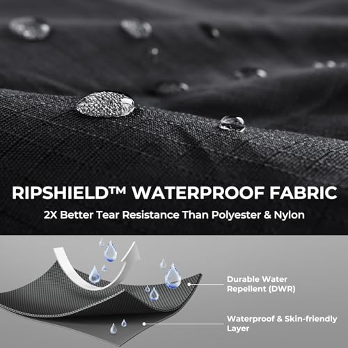 Calamus WaveWalker Waist Waders for Men, 100% Waterproof RipShield Fabric, Slip-Resistant Boots, Moisture-Wicking Insoles - color: Black, size: 7