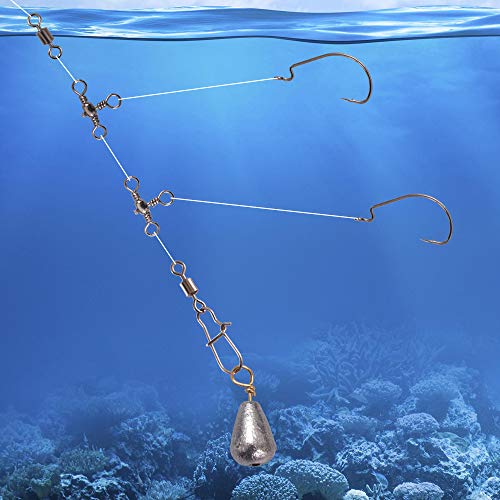 Newk 188PCS Fishing Accessories Kit, Jig Hooks, Bullet Bass Casting Sinker Weights, Fishing Swivels Snaps, Sinker Slides, Fishing Set with Portable Tackle Box