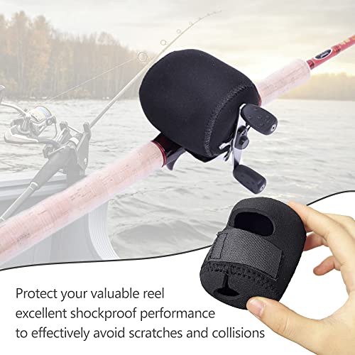 Fishing Reel Protective Cover - Neoprene Baitcaster Casting Spinning Reel Pouch Case Bag, Outdoor Wadering Accessories, 3.2" L x 2.4" W