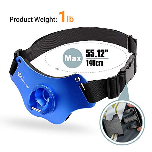 SANLIKE Fishing Belt Fight Belt Adjustable Aluminum Waist Fighting Belt Rod Holder Stand-up Fishing Belt - color: Blue