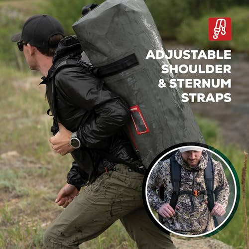 Uncharted Supply Co. The Vault Waterproof Duffel Bag - Airtight bag with Backpack Straps, Carry-On Size, Perfect for travel, boating, camping, recreation. (Black, 100L) - color: Black, size: 100L