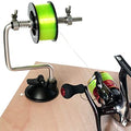 Fishing Line Spooler Silver Reel Winder Spool Tackle Winder spooling Station Winding System Ultimate Line - color: A-With Suction Cup