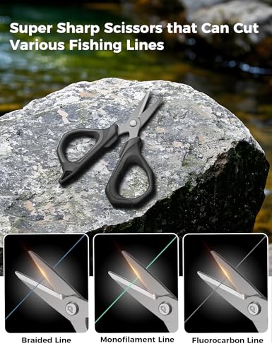 Fishing Tools Kit, Fishing Pliers,Fishing Scissors, Fishing Line Cutter for Braided Fishing Line,Fishing Gear with Lanyard - color: 9"Fishing Pliers Orange