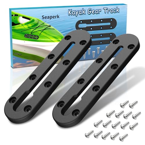 Kayak Gear Track, Kayak Low Profile Track, Kayak Rail, Kayak Accessories Mount Track, Compatible for Fishing Rod Holder, Fish Fider, Cup Holder, Anchor Cleats