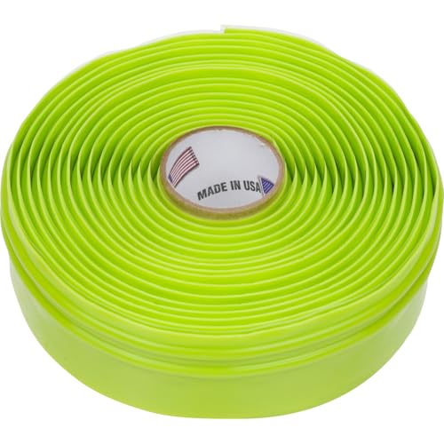Silicone Rubber Grip Wrap for Tool Handles, Fitness and Sports Equipment - 1.7mm Thick - color: Lime Green