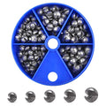 Split Shot Fishing Weights Kit, 4.23oz/Box Round Split Shot Fishing Sinkers Removable Small Fishing Egg Weights Fishing Gear Tackle 7 Sizes - color: 120g Blue Box Kit (5 sizes)