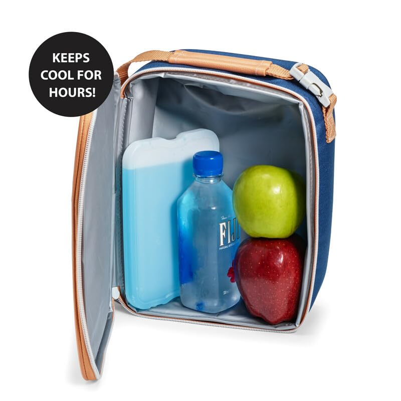 Cool Coolers by Fit & Fresh 4 Pack XL Slim Ice Packs, Quick Freeze Space Saving Reusable Ice Packs for Lunch Boxes or Coolers - color: Blue 8 PK