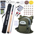 Goture 12ft Tenkara Rod Combo 24T 30T Carbon Fiber Backpacking Fly Fishing Kit with 30 Flies Tippet and Storage Bag - color: 12FT Fishing Rod Tenkara II - Rod Case and Chest Pack Fashion Combo Version