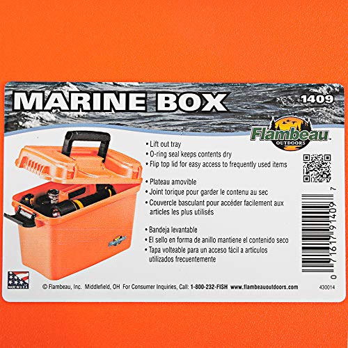 Flambeau Outdoors 1409 Marine Dry Box, 14", Orange - size: 14”