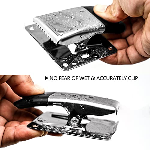 SAMSFX Fish Cleaning Board Tools Fillet Clamp w/Screws Deep-Jaw Fish Tail Clip Board for Scaling Table Bait (Fish Clamps with Black Grip) - color: Fish Clamp with Black Grip