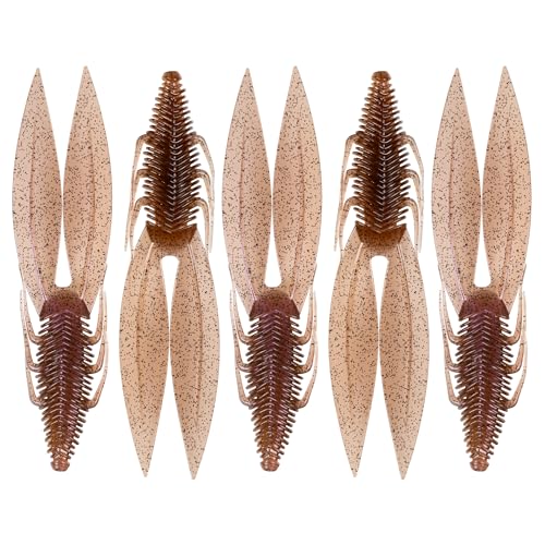 6th Sense – Bodega – Soft Plastic Creature Bait – Bass Fishing – Twin Ridge Tail Action – Multiple Sizes – Made in the USA - color: PB&J Pro, size: 6.5in (5/pk)