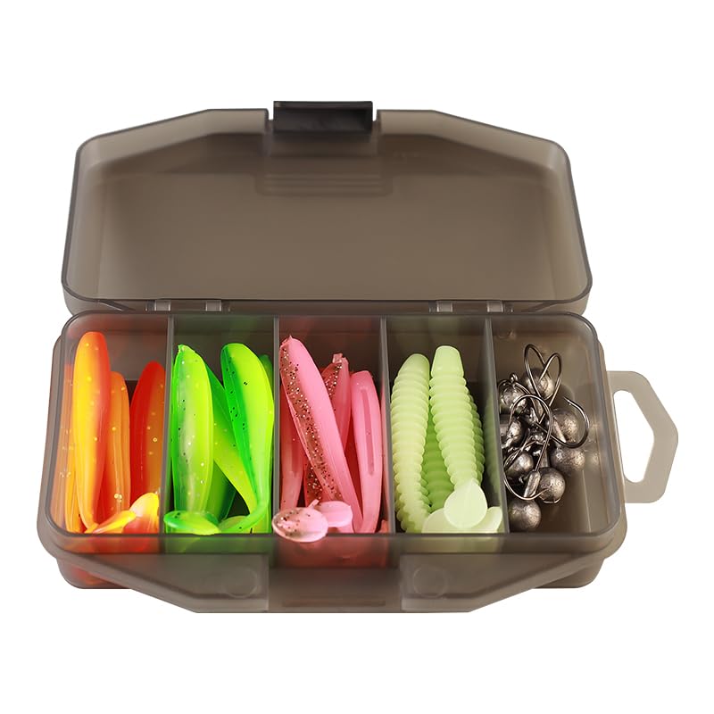 Bait Set, Fishing Lure Set, bass and Trout Fishing Gear Box Set, Including Hooks, Worms, Men's Fishing Gifts