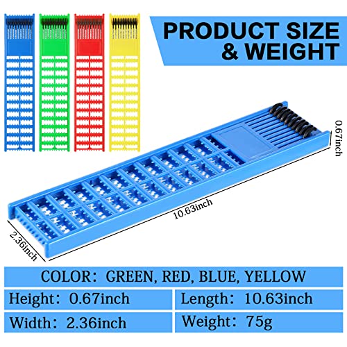 Meooeck 8 Pieces Fish Hook Holder Snelled Fishing Leader Holder 10.6 x 2.36 x 0.67 Inch Line Organizer for Storing Line Rigs - color: Multicolor
