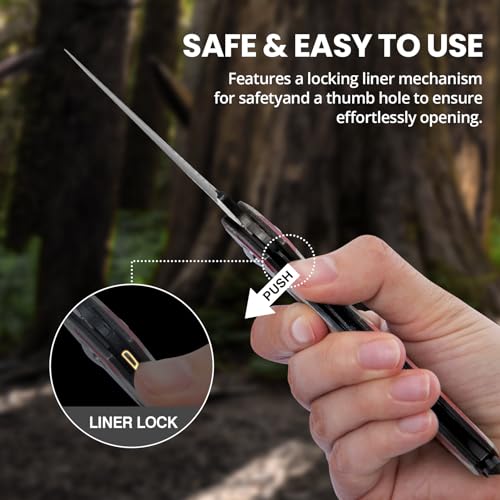 FUNBRO Multitool Carabiner Knife Tools for Men, Cool Gadgets Survival Gear with Folding Knives, Bottle Opener, Window Breaker and Screwdriver for Hiking Camping, 7-in-1 EDC Multi Tool (USA Flag) - color: Usa Flag