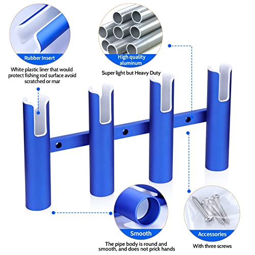 Fishing Rod Holder Aluminum, 3/4 Link Tube， Aluminum3/ 4 Rod Rack, Suit Boats & Yacht