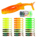 30pcs Soft Plastic Swimbaits with Paddle Tail, T-Tail Fishing Lures for Vertical Jigging and Casting, Freshwater Swimbaits for Bass, Trout, Walleye & Crappie - color: Multi-Jointed Flex, 2.2''