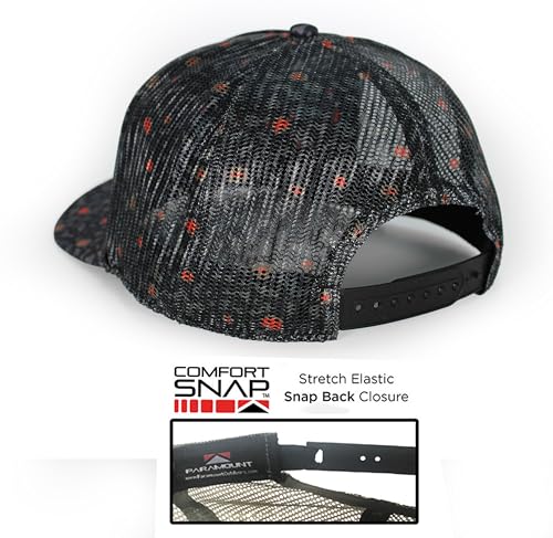 Paramount Outdoors Fly Fishing Hat Series Comfort Snap Snapback Cap for Men - color: San Juan Worm