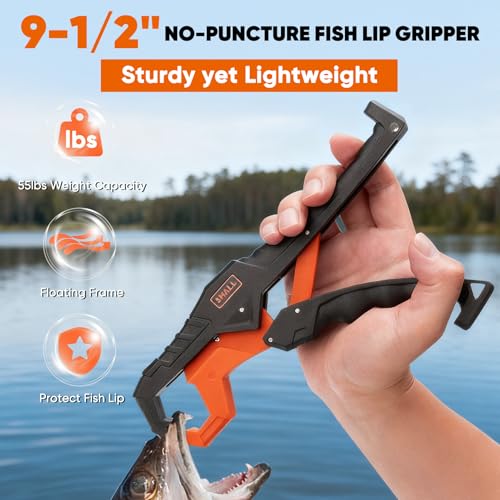 SHALL Fishing Tool Kit, Corrosion Resistant Fishing Gear and Equipment - Fishing Pliers, Fillet Knife, Fishing Scissors, Fish Lip Gripper, Fishing Ruler, Lanyard - Premium Fishing Tools for Men Women - style: 6-Piece Fishing Tool Kit