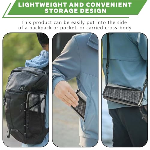 2-in-1 Collapsible Camping Stool & Sling Bag / 220LB Load Capacity Folding Portable Fishing Stool/Collapsible Stool for Camping, Hiking, Fishing, Gardening & Beach Outdoor Activities - color: Grey, size: Large