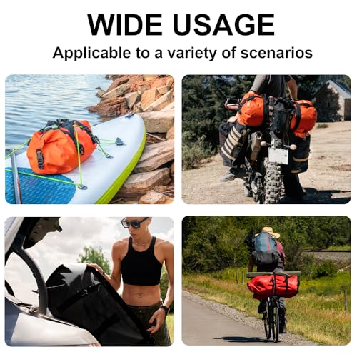 Buffalo Gear Waterproof Duffle Bag 40L 60L 80L Roll-top Dry Bag Heavy Duty Waterproof Duffel Travel Bag for Kayaking Rafting Boating Fishing Camping - color: Yellow, size: 80L