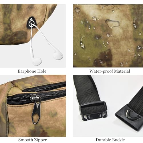 Fanny Pack for Women Men,Crossbody Fanny Pack Water Resistant Sports Waist Bag Pack, Belt Bag for Travel Hiking Running - color: 1pack-greenruin