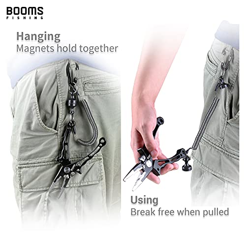 Booms Fishing MRC Magnetic Net Release for Fly Fishing, Magnetic Quick Release Keychain, Magnet Clip Release with Coiled Lanyard or Carabiners - style: 1pc Magnetic Release & Lanyard