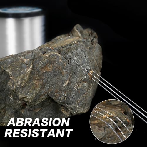 UANTA Monofilament Fishing Line, Superior Abrasion Resistance Mono Line, Ultimate Saltwater Fishing Line Leader Materials, 2025 New Fishing Line Unique Camo Design - color: CLEAR, size: 6LB(1200YDS)