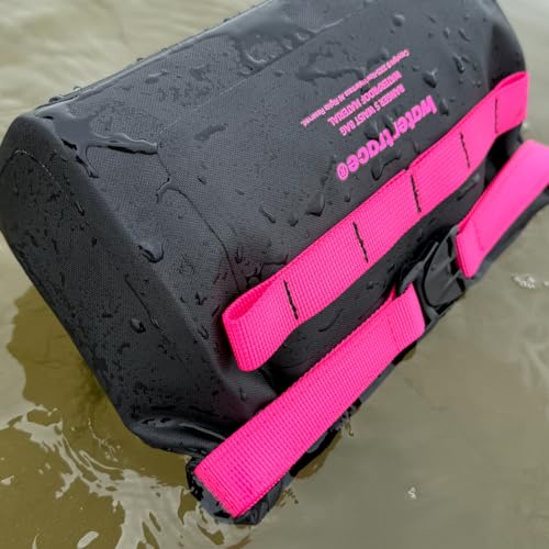 Waterproof Waist Bag, for Surfing, Paddleboarding, Boating,Cycling,Water Park Activities (Black/pink) - color: Black/pink