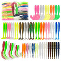 Fishing Soft Plastic Lures | Paddle Tail Swim Baits, Swim Baits for Bass Fishing, Paddle Tail, Crappie Lures - color: J-64PCS