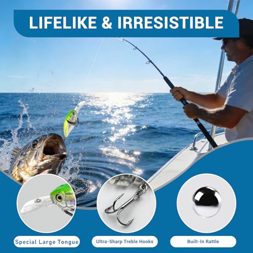 Keenjorika Fishing Lures Multi Jointed Fish Fishing Kits, Slow-Sinking Lifelike Segmented Swimbait Crankbaits, Realistic Swimming Action for Bass, Trout, Pike & Walleye, Freshwater and Saltwater - color: 3 Pack-Style 10