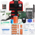 Ifak Trauma Kit, 74 Piece Upgrade Tactical First Aid Supplies, Molle Ifak Pouch Rip Away Refill Supplies for Survival Camping Hiking Travel - color: Red