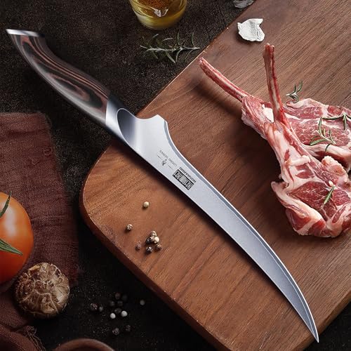 HOSHANHO Fillet Knife 9 Inch, Super Sharp Boning Knife in High Carbon Stainless Steel, Professional Japanese Fish Knives for Meat Poultry Cutting - size: 9"