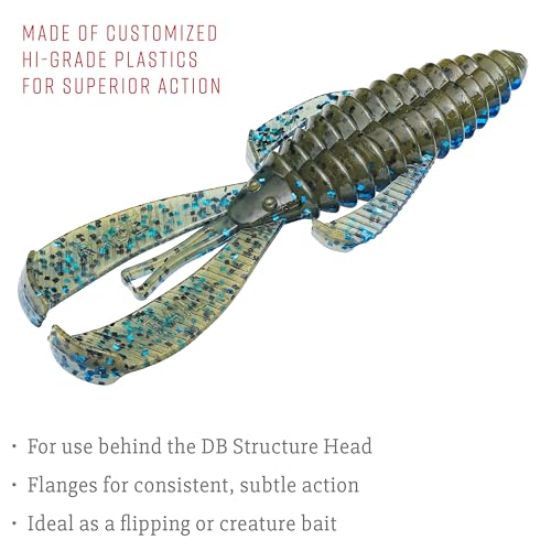 Strike King Rage Bug Fishing Lure, Soft Plastic Grub, Unique Design, Subtle Action - color: Blue Bug, size: 4"