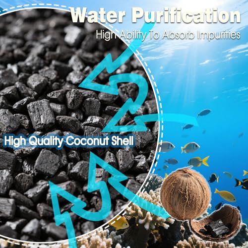 xcivi 6PCS Activated Carbon Filter Media for Marineland Canister Filter | Strong impurity adsorption, absorbs fish waste & leftover feed, monthly replacement, spare storage, cost-saving bulk set