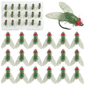 Bionic Fly Fishing Bait, Flies Fishing Lures Kit Trout Jigs Swimbaits Dry Flies Fly Fishing Lures Fish Attractant Fly Fishing Hook for Saltwater Freshwater Bass Panfish 15mm - color: Green-18pcs