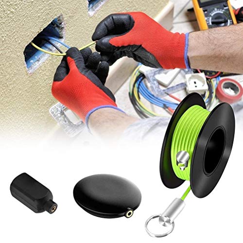 Magnetic Cable Fishing Tool, Professional Wire Puller Set for Wall Floors Ceilings with Rotating Front Guide Hole, Ideal for DIY Handymen Home Installers (random)
