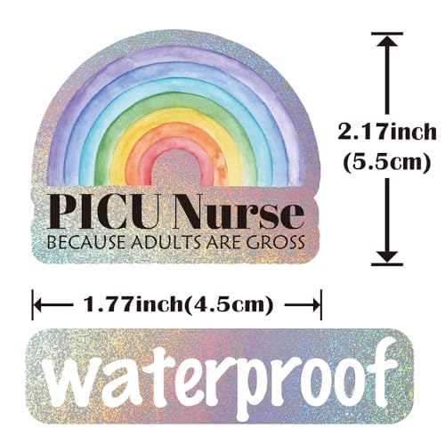 170Pcs Funny Nurse Stickers Pack - Holographic Medical Decals for Water Bottle, Laptop, Computer, Kindle, Cup & Planner - Nursing Gifts for Healthcare Workers - style: Funny Nurse Stickers