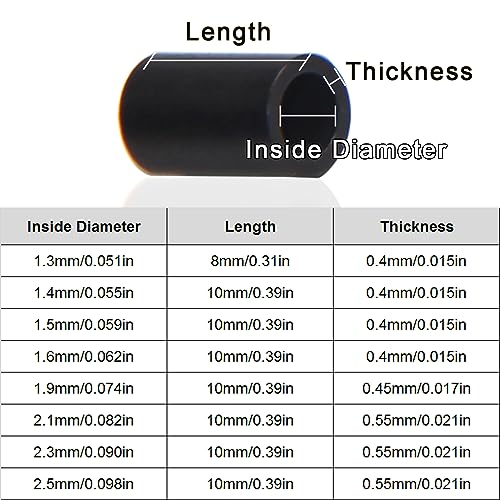 Fishing Crimps Single Barrel Crimp Sleeves Black Oxidized Copper Tube Crimping Sleeves Fishing Line Connector Rigging Tackle - size: 100pcs-1.9mm Inner Dia