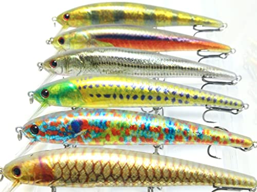 Minnow Crankbait for Bass Fishing Bass Lure Jerkbait Fishing Lures and Tackle Box - color: HM509KB