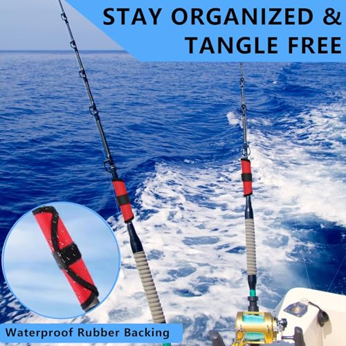 New 8Pcs Fishing Hook Covers,6 Inch Lure Wrap Bait Gloves Fish Hook Storage Protectors Pole Sleeve Guard to Keep Fishermen Fishing Safe for Fish Rod - color: Red