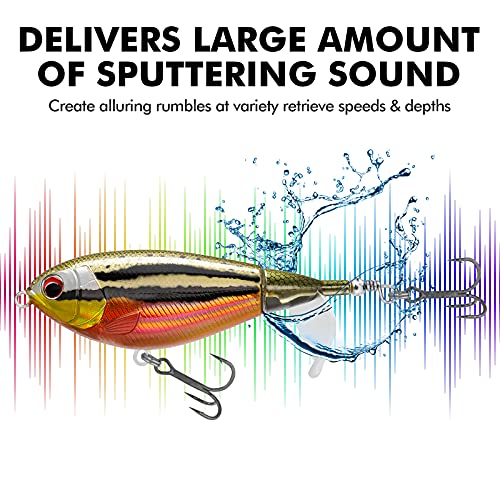 TRUSCEND Popobait Easy Catch Fishing Lures with BKK Hooks, Instant Startup, Longer Cast, Balanced Spray/Sound/Swim, Plopper Topwater Lures for Bass, Trout, Pike, Walleye, Freshwater Saltwater Fishing - color: B3-4.3",0.8oz