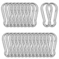 30PCS M8 Heavy Duty Carabiner Clip, 3Inch Snap Hook Quick Link Small Carabiner Clips,Spring Link Buckle for Fishing Camping Hammock Dog Leashes-550LBS Holding Capacity (Silver) - color: Silver, size: 30PCS-M8