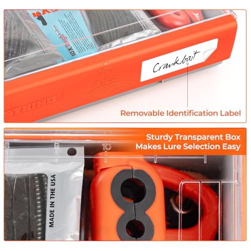 KastKing HyperSeal Waterproof Tackle Box, 3700 Deep Tackle Trays, Fishing Tackle Box Organizer With Exterior Stickers, Fishing Gear & Fishing Accessories Storage, 2 Packs No Compartment - size: 3700 Deep(2 Packs no compartment)