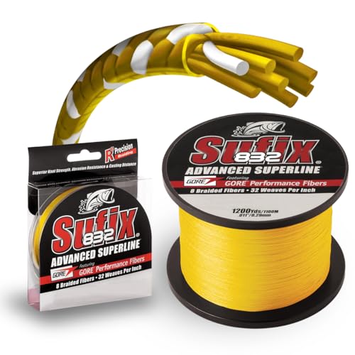 Sufix 832 Braid Fishing Lure - color: Hi-Vis Yellow, size: 10 lb / 300 yd