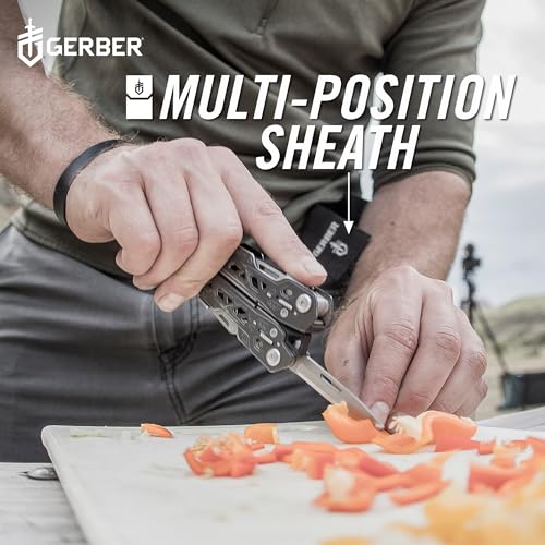 Gerber Gear Truss 17-in-1 Multitool with Pocket Knife and Needle Nose Pliers - Gifts for Men, Compact EDC Gear, Black with Standard Sheath - style: Black Standard Sheath